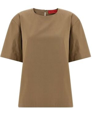 Thelatest Dean Teardrop Short-Sleeve T-Shirt - Natural