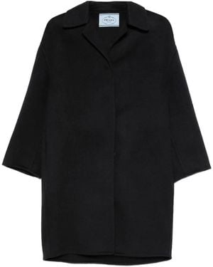 Prada Single-Breasted Coat - Black