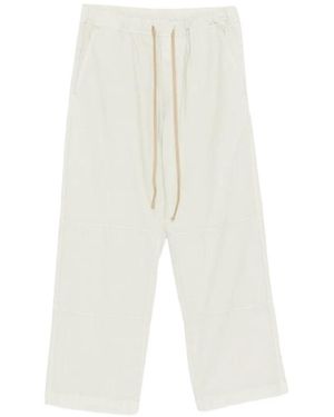 Haikure Drawstring Panelled Trousers - White