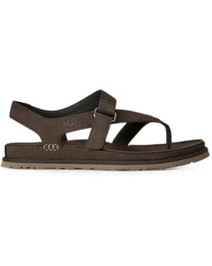 UGG Flache Golden Gaze Slingback-Sandalen Mit Klettverschluss - Weiß