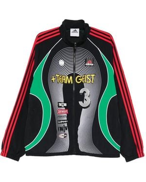 adidas Gestreifte Teamgeist Jacke - Grün