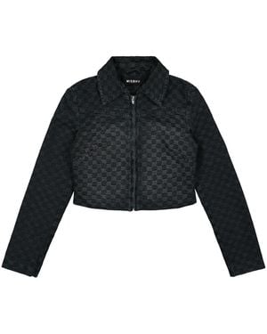 MISBHV Jacquard Cropped Jacket - Black