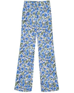 Maliparmi Floral-Print Trousers - Blue