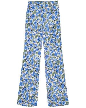 Maliparmi Floral-Print Pants - Blue