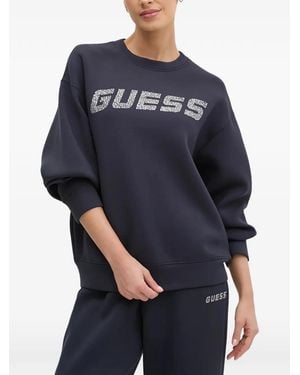 Guess Logo-Embellished Sweatshirt - Blue