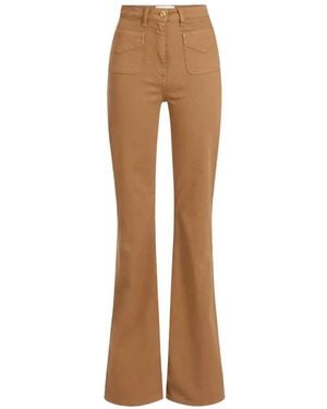 Elisabetta Franchi Flared Jeans - Natural