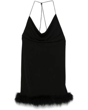 Coperni Boa Mini Dress - Black