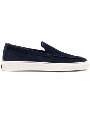 Woolrich Slip-On Suede Boat Shoes - Blue