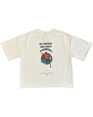 Astrum My Desires T-Shirt Met Grafische Print - Wit