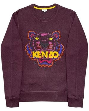 KENZO Logo-Embroidered Jumper - Purple