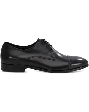 Fabi Leather Lace-Up Derby Shoes - Black