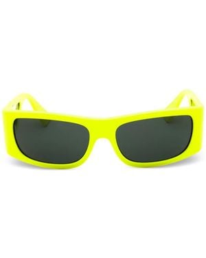 Versace Occhiali Da Sole Rettangolari - Giallo