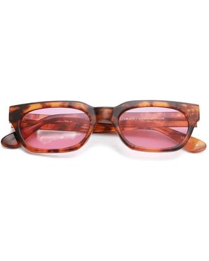 A.Kjærbede Lunettes De Soleil À Monture Rectangulaire Bror - Rouge