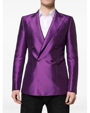 Dolce & Gabbana Blazer Con Doble Botonadura - Morado