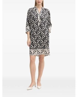 MARC AUREL Robe Courte À Imprimé Monogrammé - White