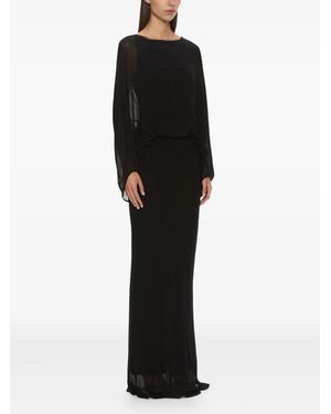 lace dress under 30 Floral-Lace Long Formal Dress with Long Sleeves Dark Emerald / 12 main image 1