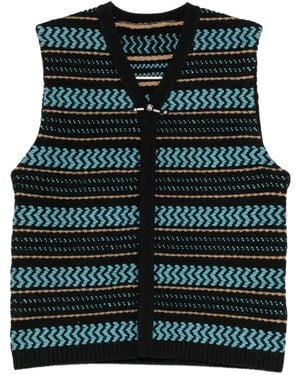 Adererror Striped Knit Vest - Green