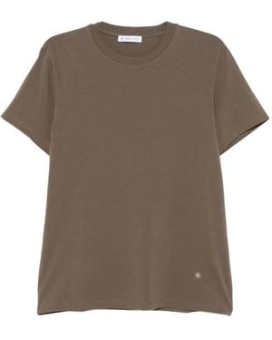 Manuel Ritz Crew-Neck T-Shirt - Brown