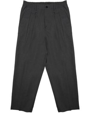 Low Brand Pleated Elasticated-Waist Trousers - Grey