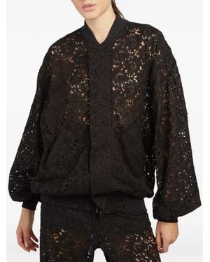 FEDERICA TOSI Lace Bomber Jacket - Black