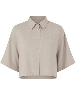 Brunello Cucinelli Cropped Short-sleeve Shirt - White