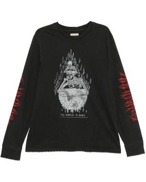 GALLERY DEPT. Graphic-Print Long-Sleeved T-Shirt - Black