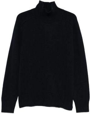Soft Goat Roll-Neck Cashmere Jumper - Blue