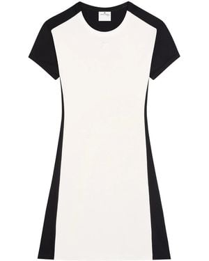 Courreges Contrast-Frame Cotton Mini Dress - Black