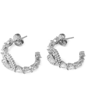 Guess Pendientes Beloved Con Detalle De Cristales - Blanco