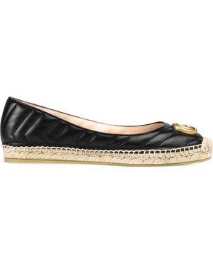 Gucci Signature Espadrille Met Logoborduring - Zwart