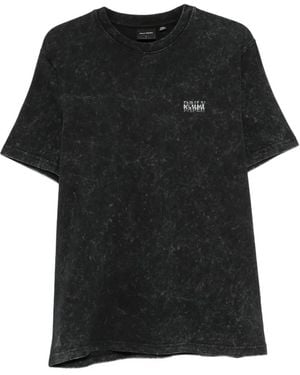 Daily Paper Graphic-Print Acid-Wash T-Shirt - Black