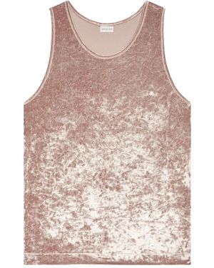 Dries Van Noten Velvet Tank Top - Pink