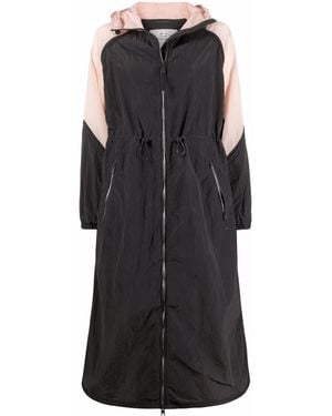 Woolrich Two-Tone Panelled Coat - Black