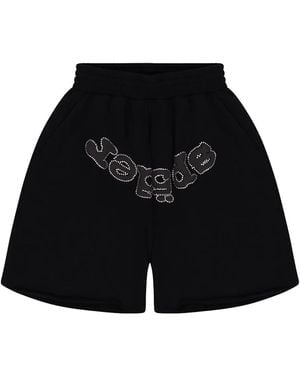 Sp5der Og Web V2 Shorts Mit Strass - Schwarz