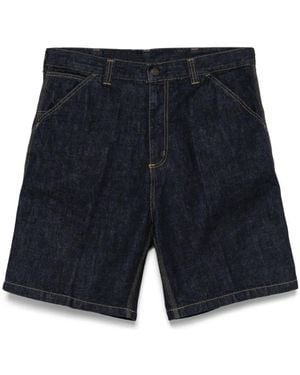 Carhartt Og Single Knee Denim Shorts - Blue