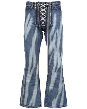 JUN/NAKAYAMA Jean Lacé À Détails De Zips - Blue