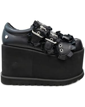 Altercore Lora Ruffled Platform Shoes - Black