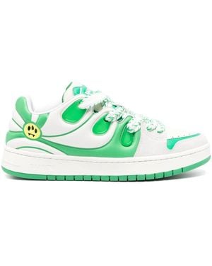 Barrow Ollie Paneled Leather Sneakers - Green