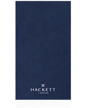 Hackett Logo-Print Beach Towel - Blue