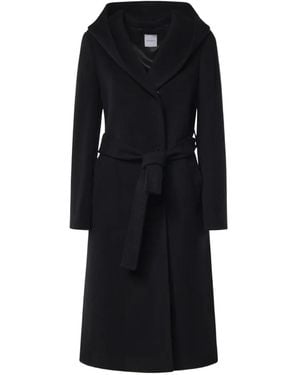 Alisheva Hooded Belted Coat - Black