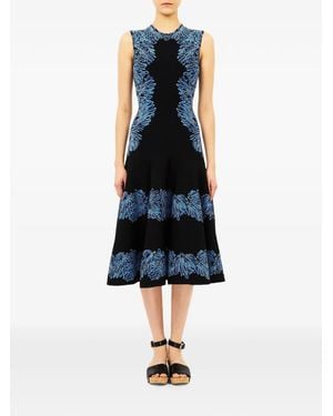 Ulla Johnson Iona Jacquard-Knit Midi Dress - Blue