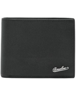 Borsalino Logo-Plaque Bi-Fold Wallet - Black