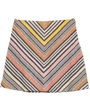 Missoni Minifalda Con Cremallera Lateral - Gris