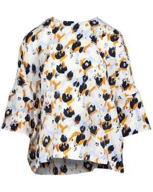 Marni Floral-Print Blouse - White