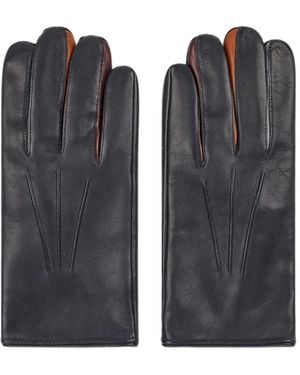 Paul Smith Leather Concertina Gloves - Black