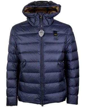 Blauer Quilted Hooded Jacket - Blue