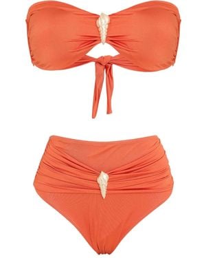 Brigitte Bardot Bikini Con Decorazione - Arancione