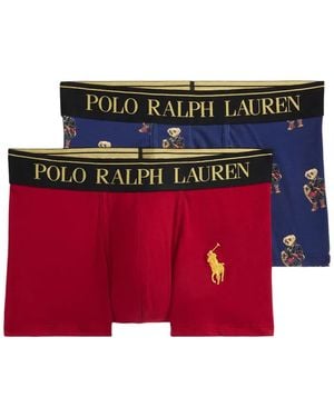Polo Ralph Lauren Cotton-Blend Trunks (Pack Of Two) - Red