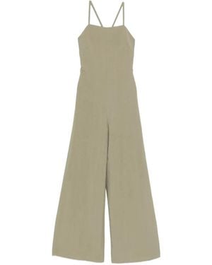 MOUTAKI Cross-Back Wide-Leg Jumpsuit - White