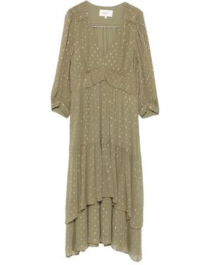Ba&sh Gestuftes Maia Midikleid - Grün